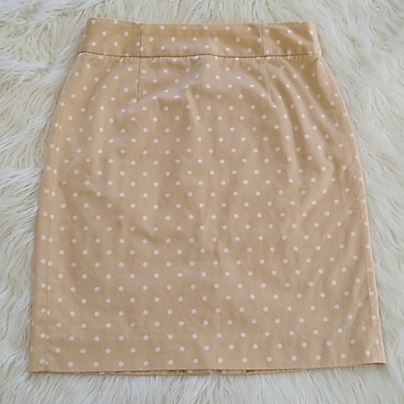 J. Crew Cream & White Polka Dot Pencil Skirt - Picture 2 of 10